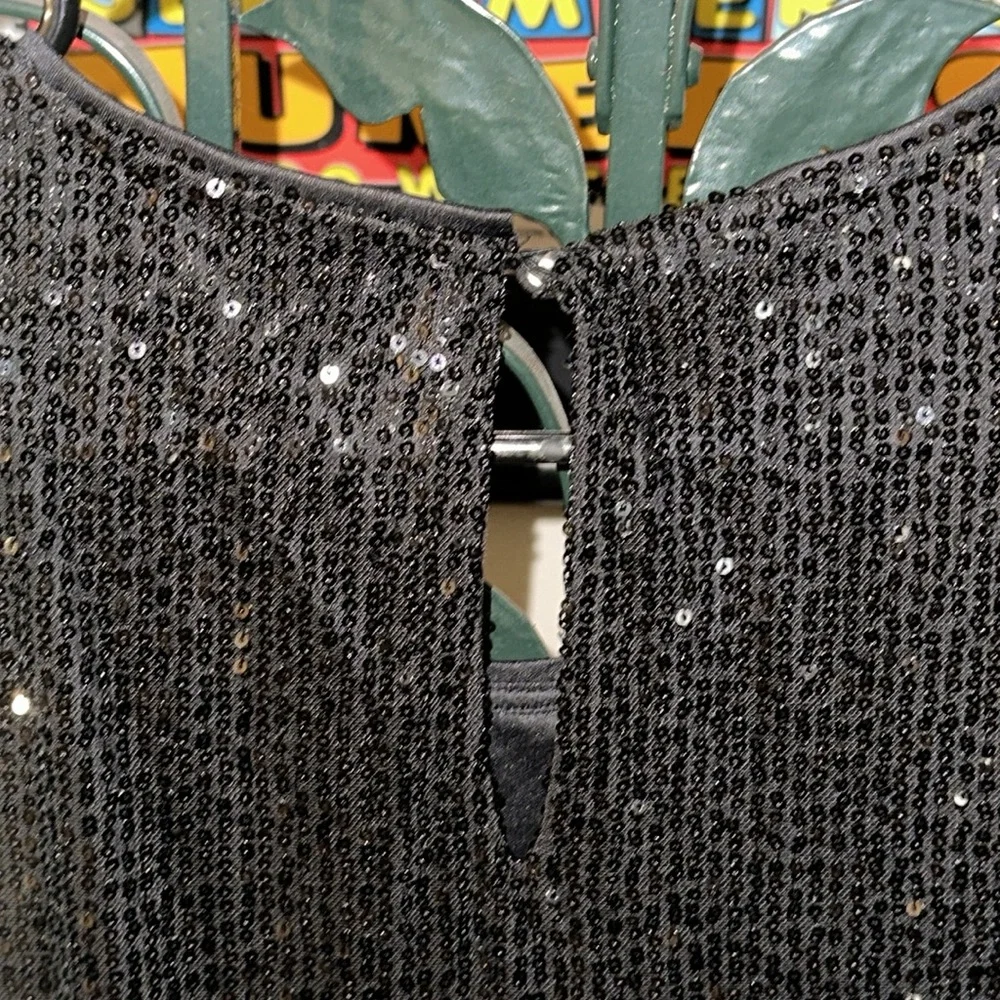 NWT New Torrid Black Sequin Ruched Sleeve Top Size 12 Large 0 - Picture 8 of 9